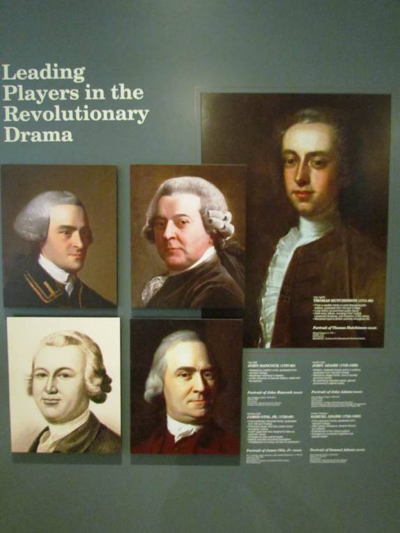 Líderes revolucionários e realistas na cidade de Boston, capital de Massachusetts, nos Estados Unidos